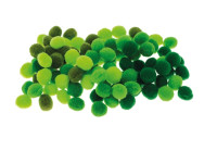 Pompony 10mm (100szt.) POM12 odcienie zielonego Brewis